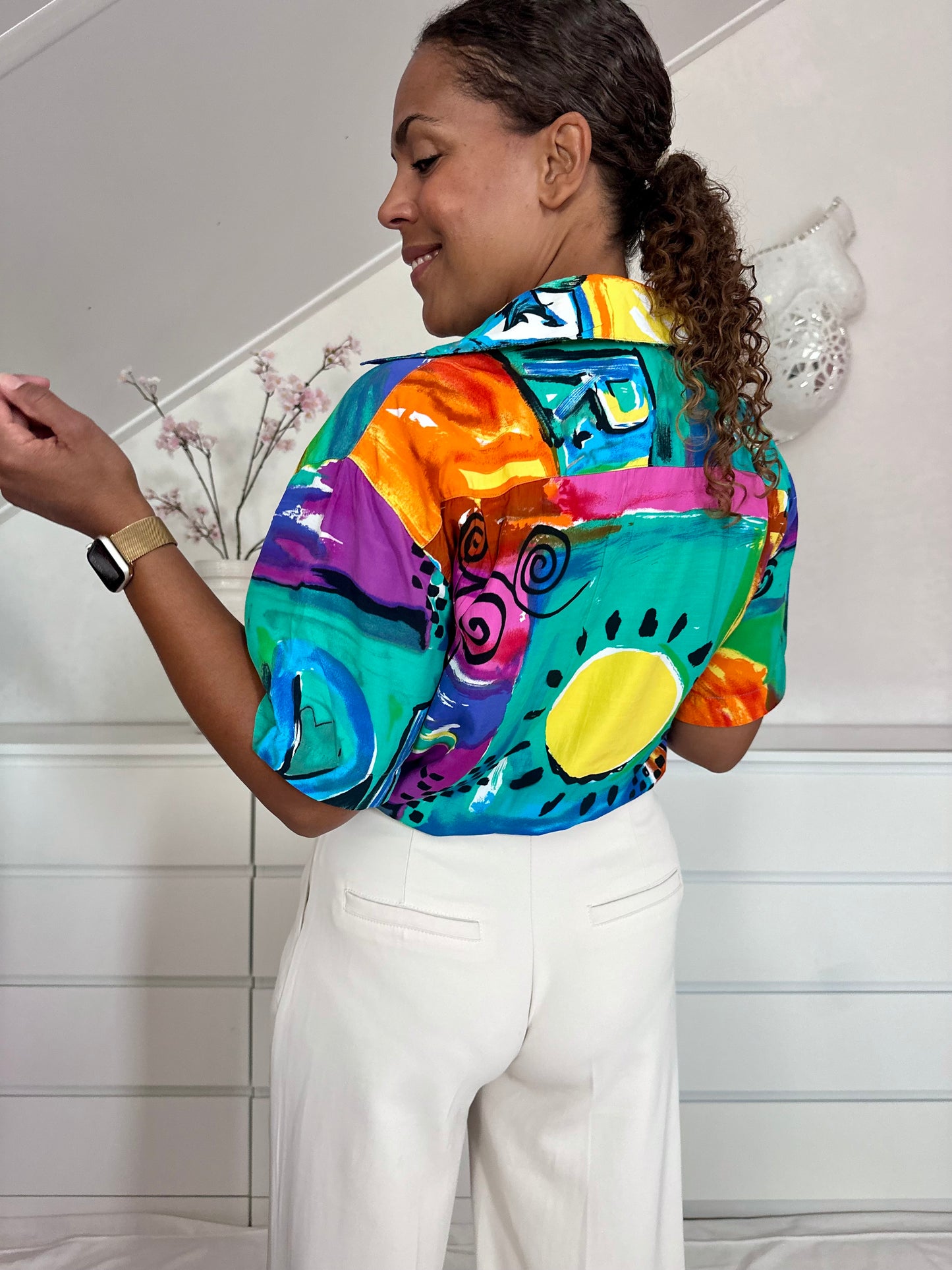 Vintage 90’s viscose blouse - L