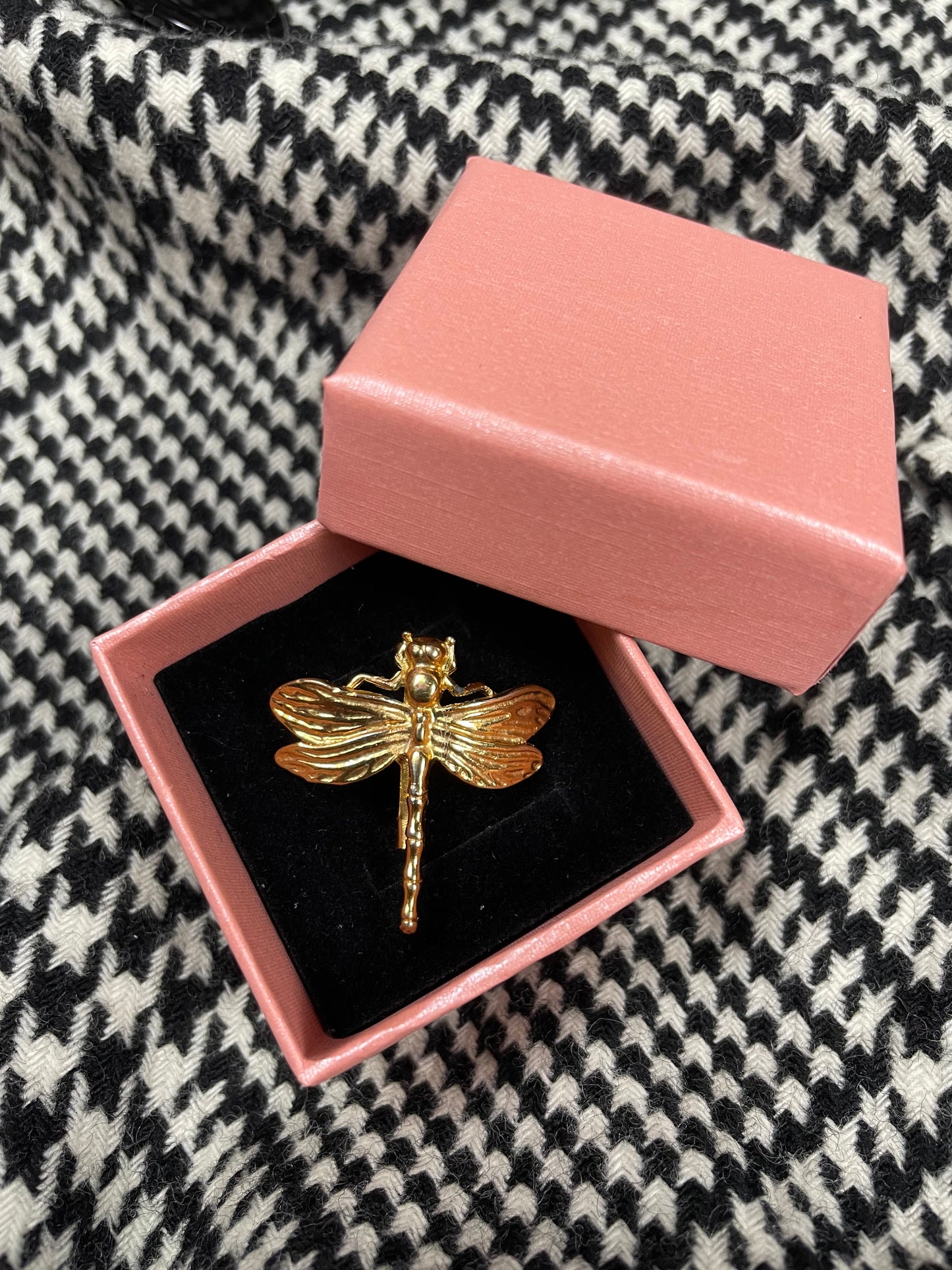 Vintage gouden libellen broche