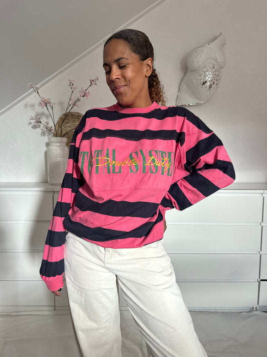 Vintage gestreepte sweater - XL
