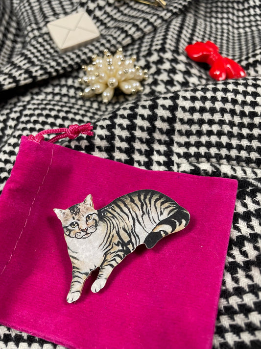 Vintage katten broche