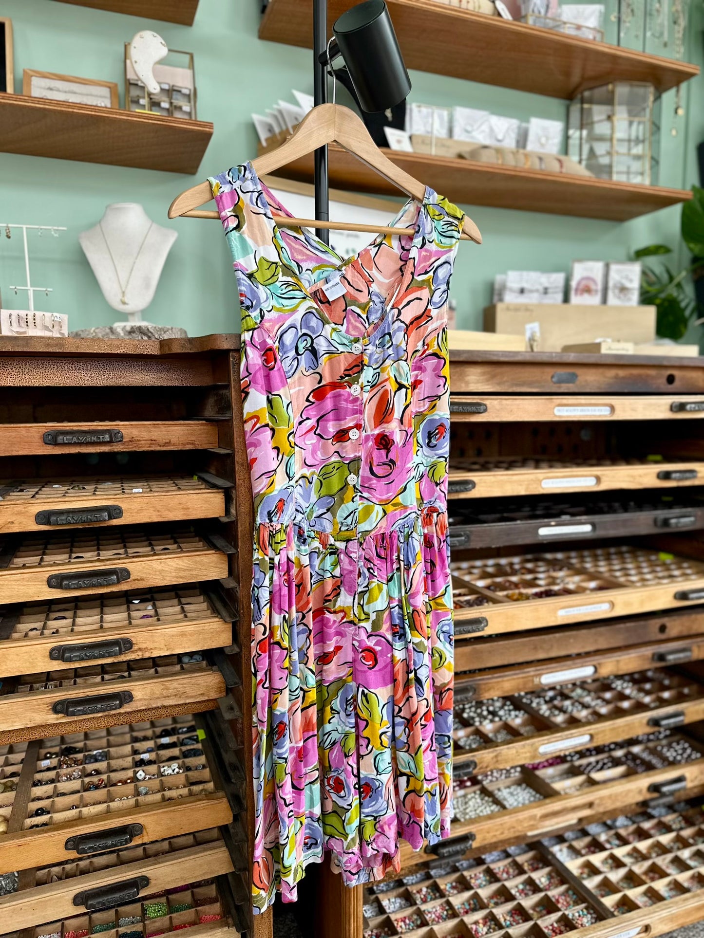 Vintage summer viscose playsuit