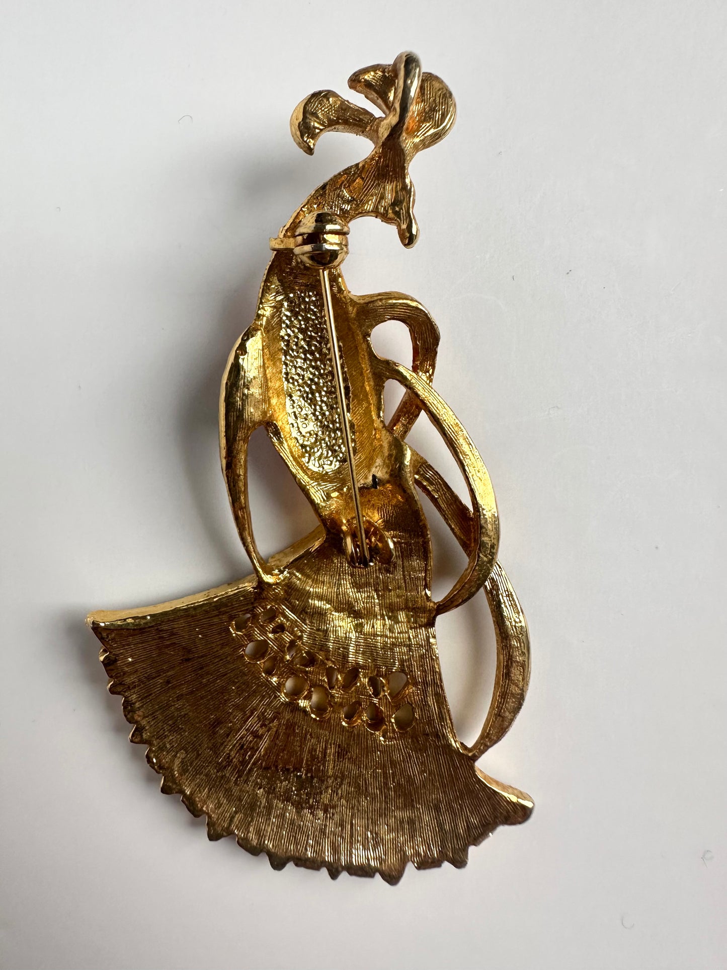 Vintage statement pauw broche