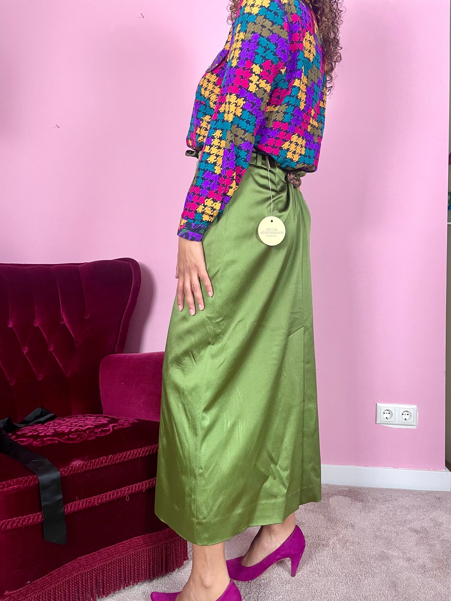 Vintage deadstock maxi-rok