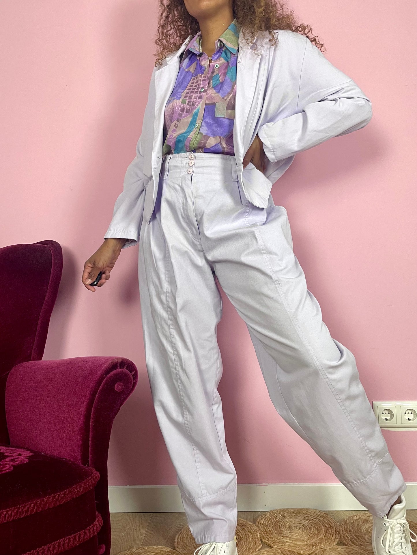 Vintage lila co-ord suit