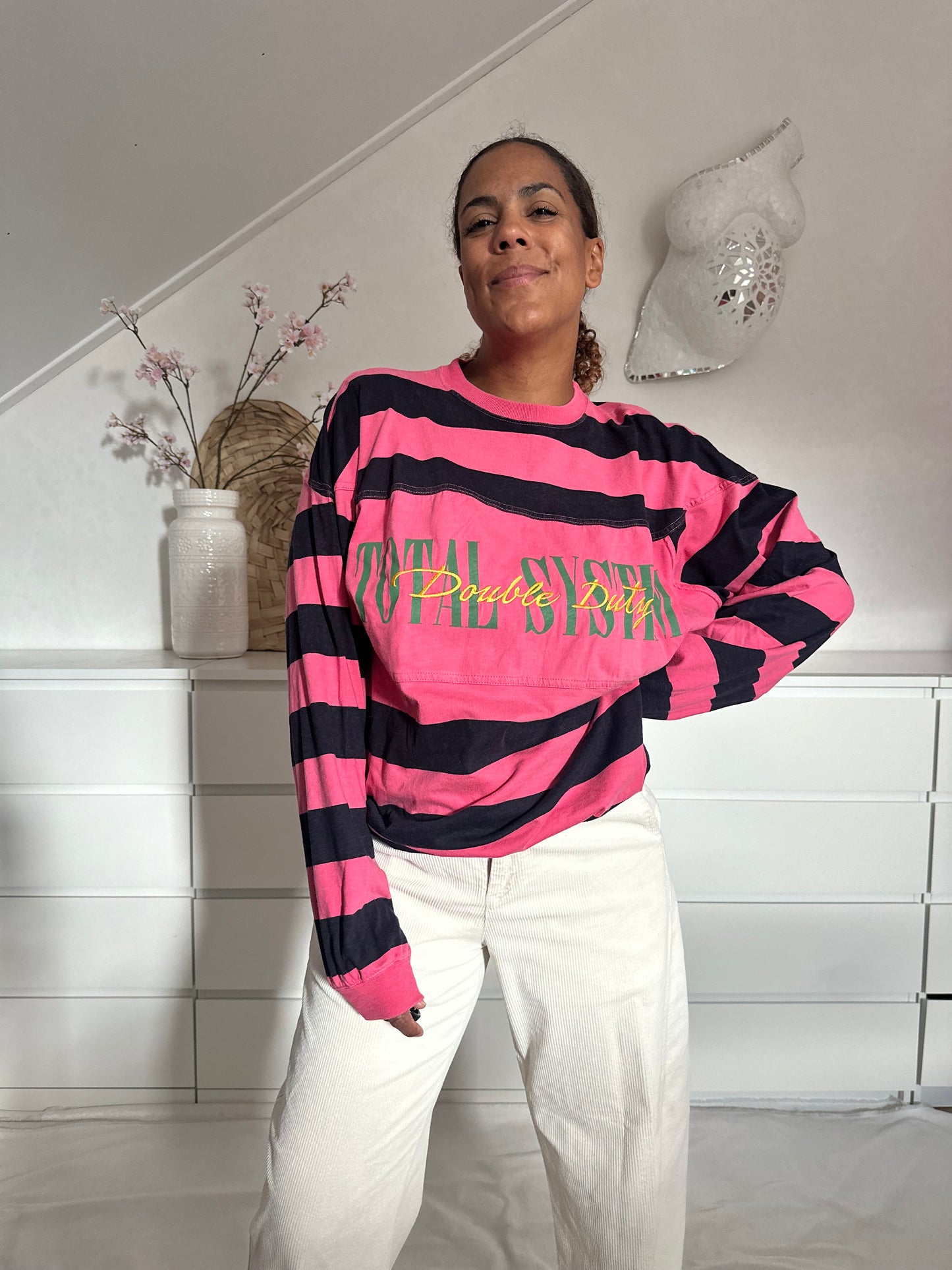 Vintage gestreepte sweater - XL