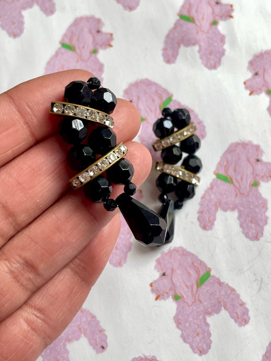 Zware strass oorbellen