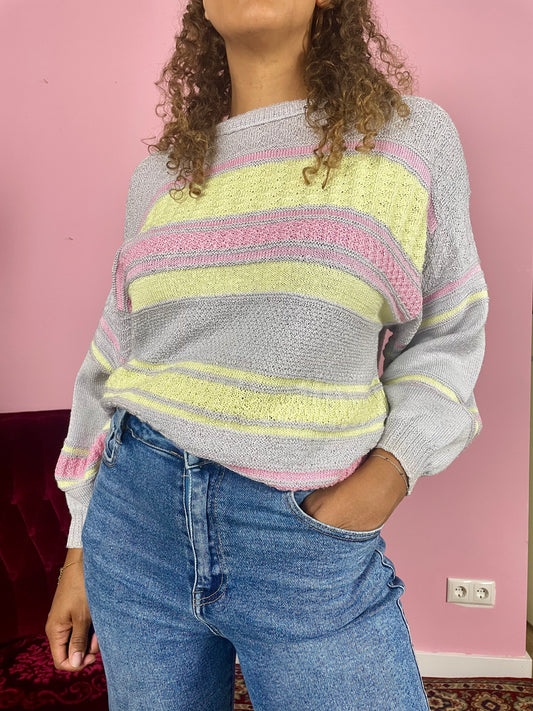 Vintage pastel knitted sweater