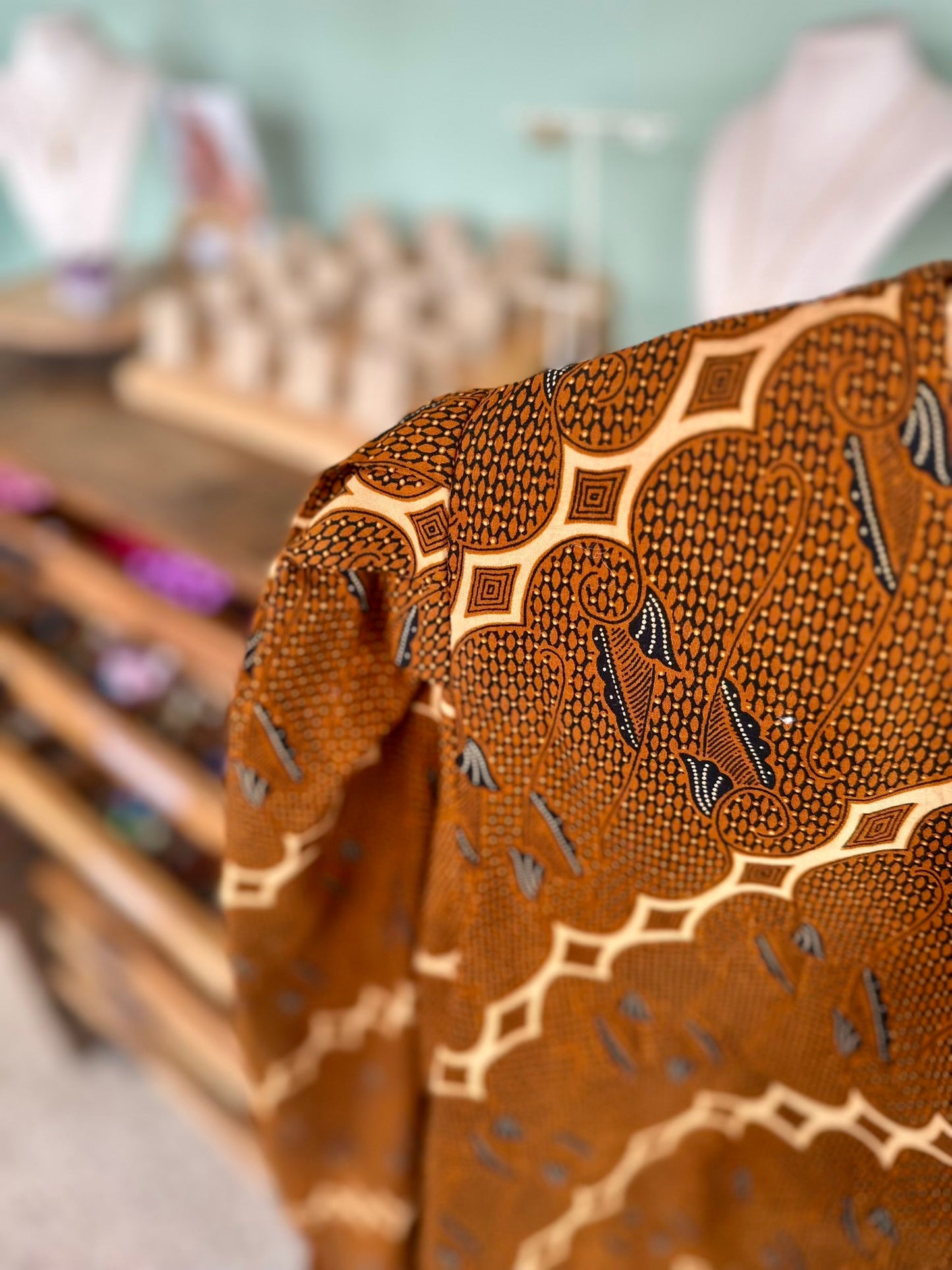 Vintage batik-print blouse