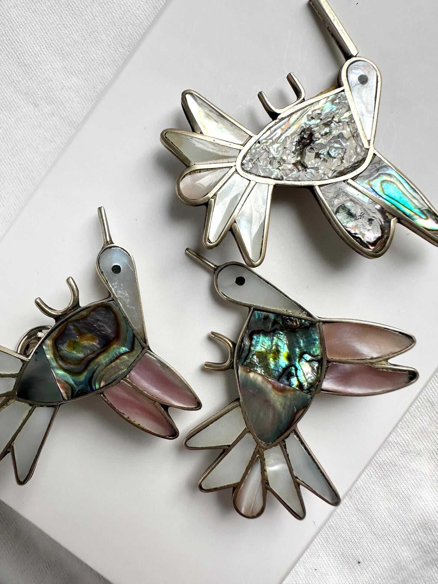 Vintage Mexican alpaca vogel broche