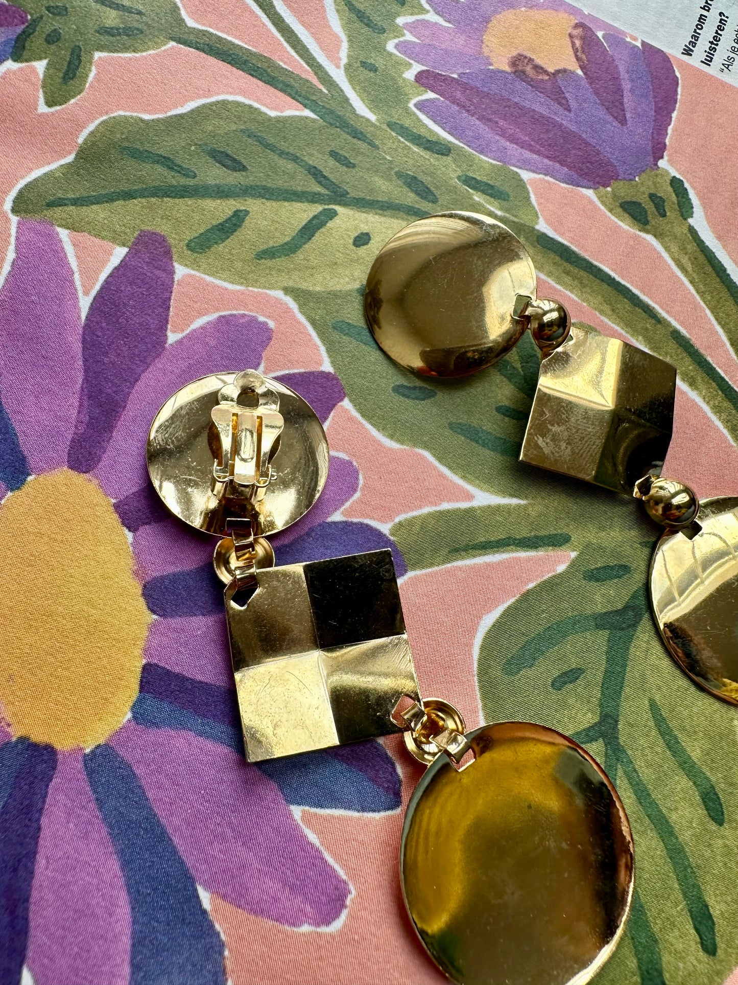 Vintage lange gouden hangers