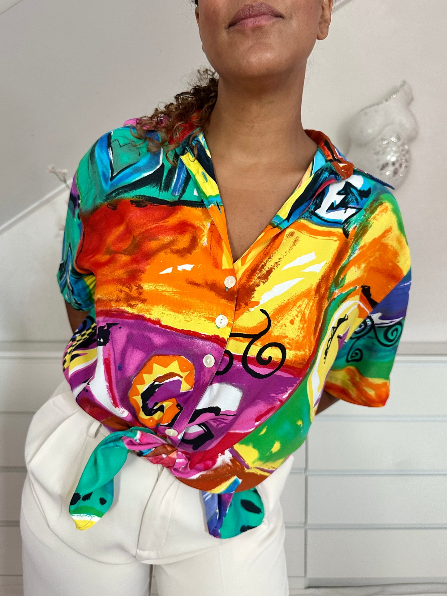 Vintage 90’s viscose blouse - L