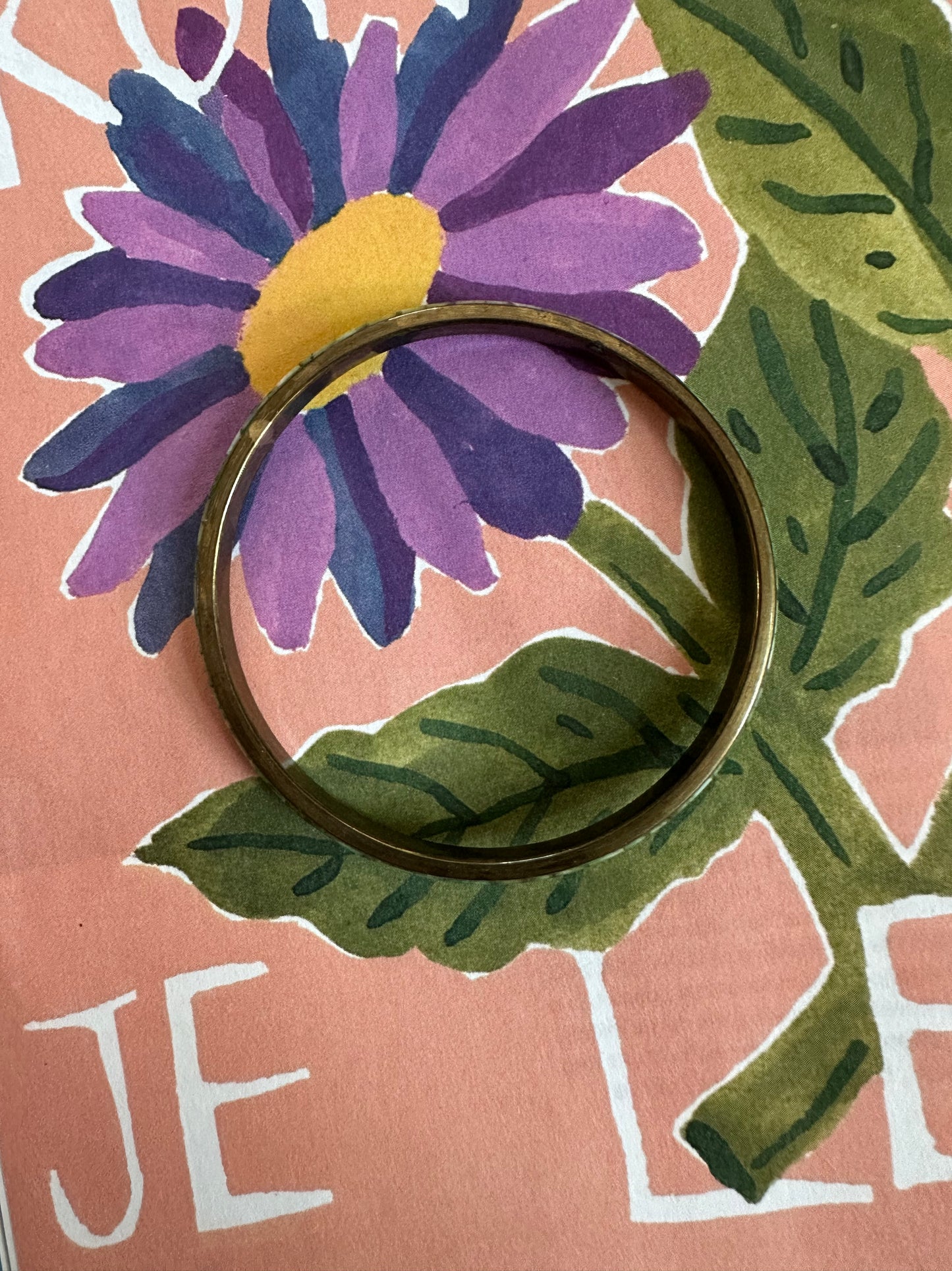 Vintage messing bone bangle