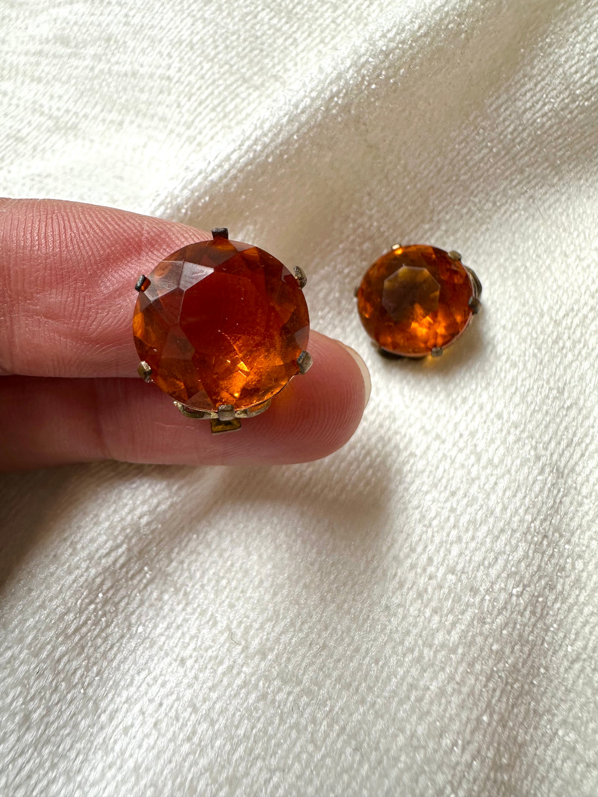 Vintage amberkleurige clips