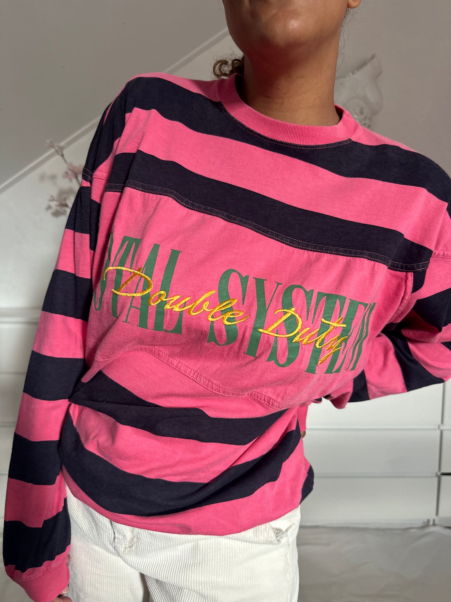 Vintage gestreepte sweater - XL