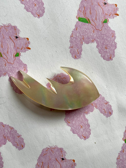 Abstracte parelmoer broche
