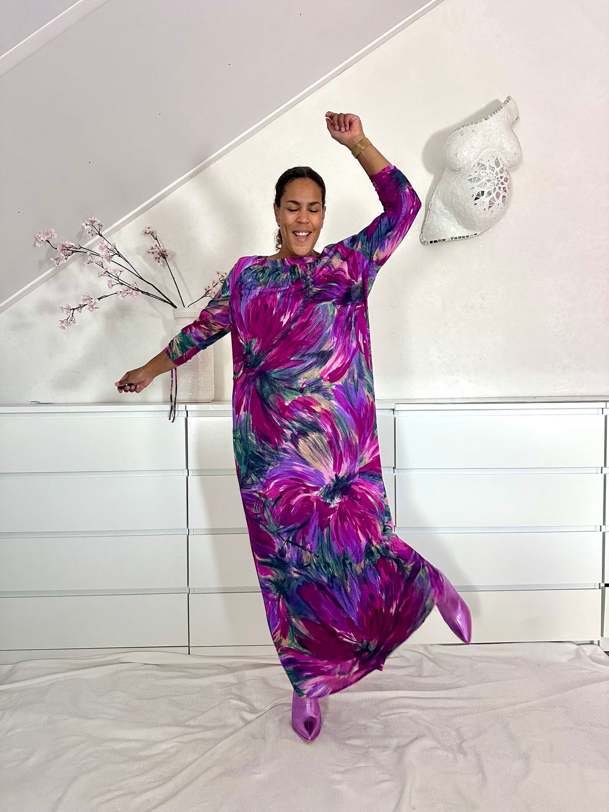 Vintage maxi-jurk uit de 70’s - M/L/XL