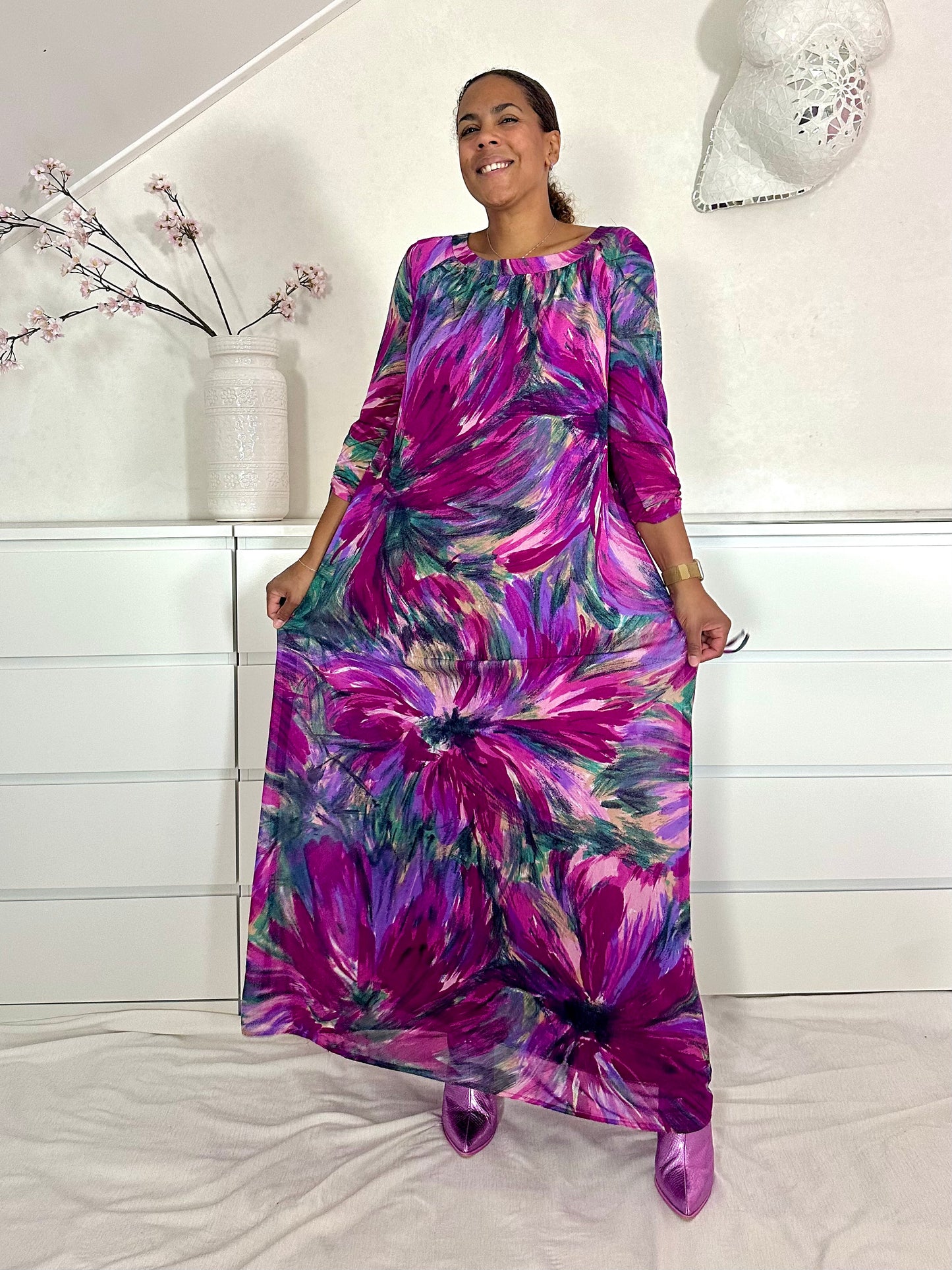 Vintage maxi-jurk uit de 70’s - M/L/XL