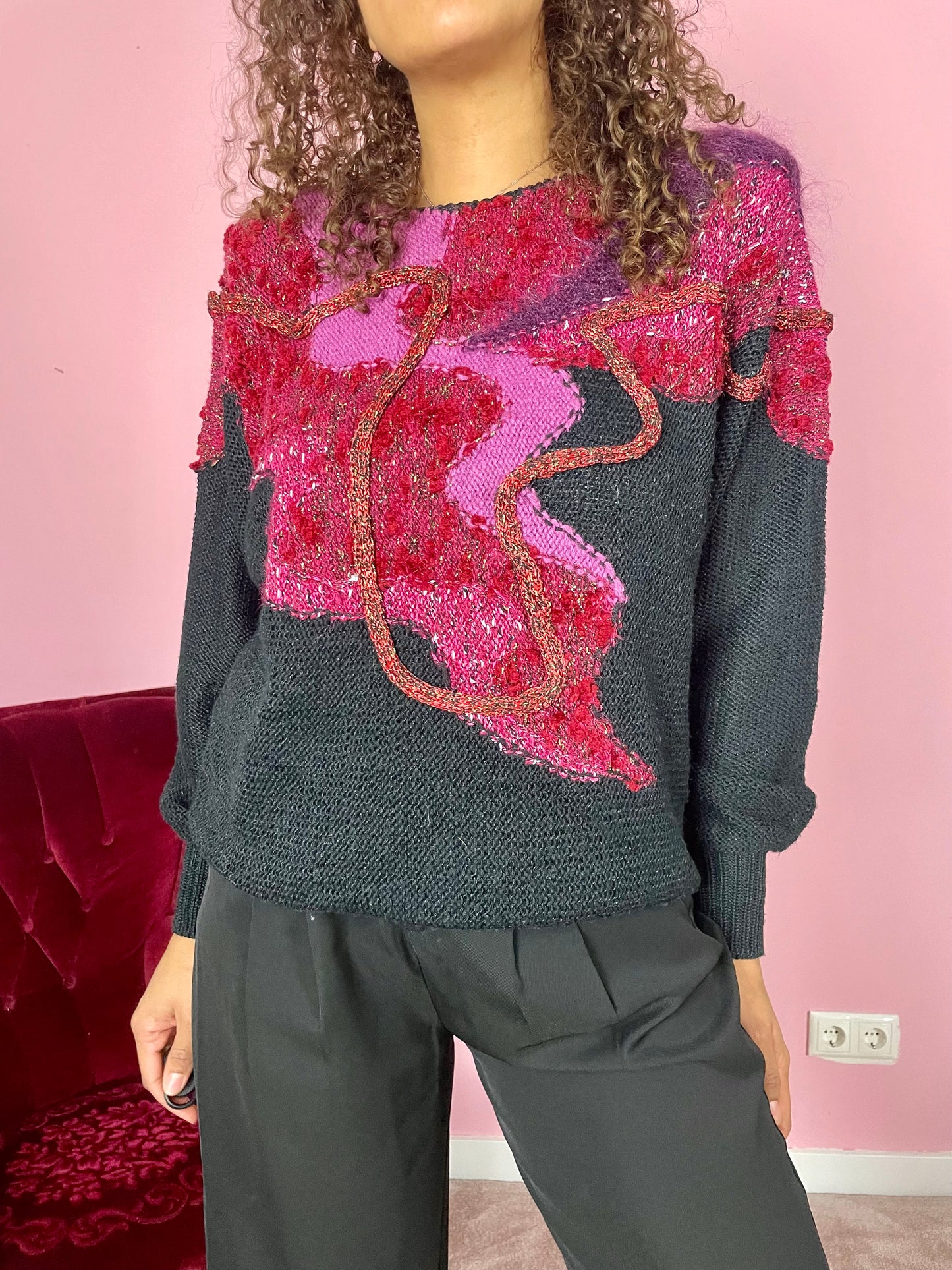 Vintage bold mohair sweater