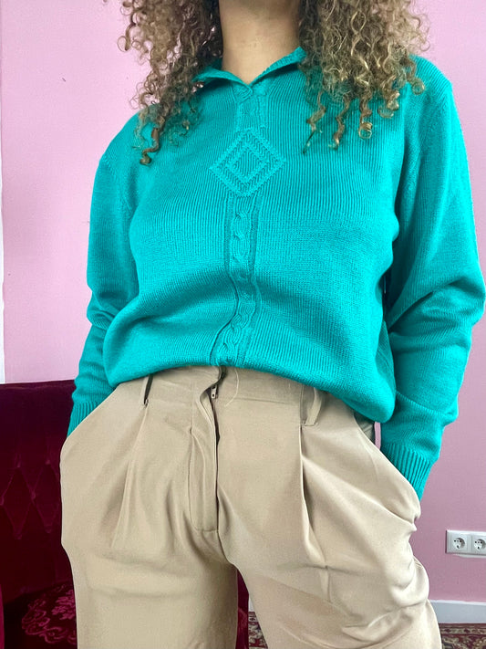 Vintage nineties turquoise sweater