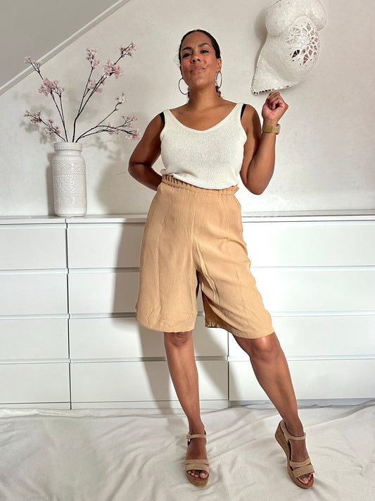 Vintage plus size viscose bermuda