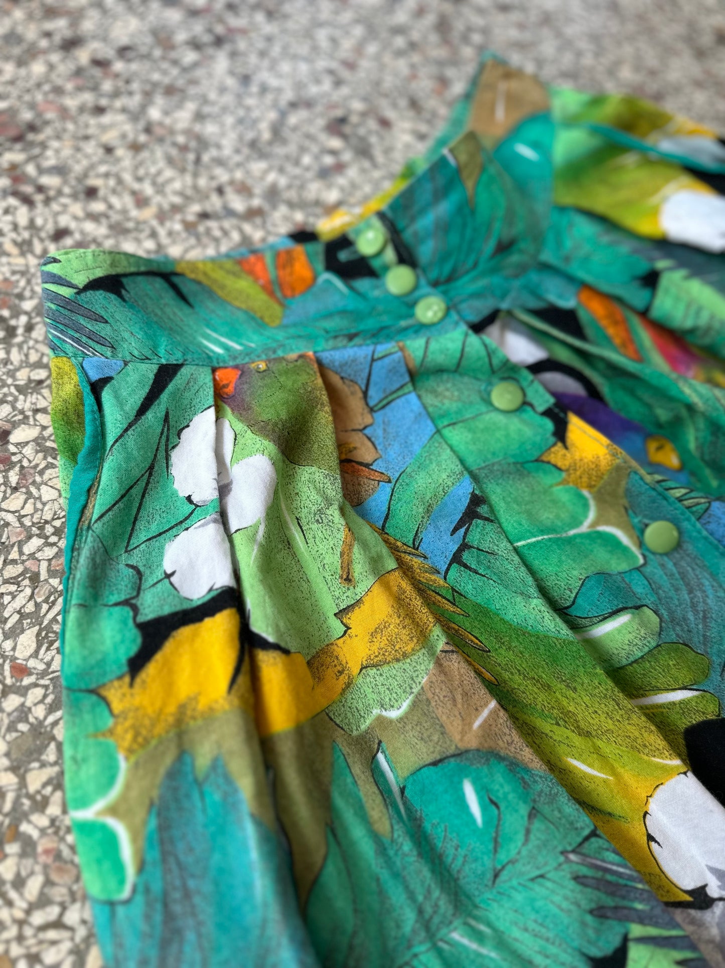 Vintage viscose mini-rok