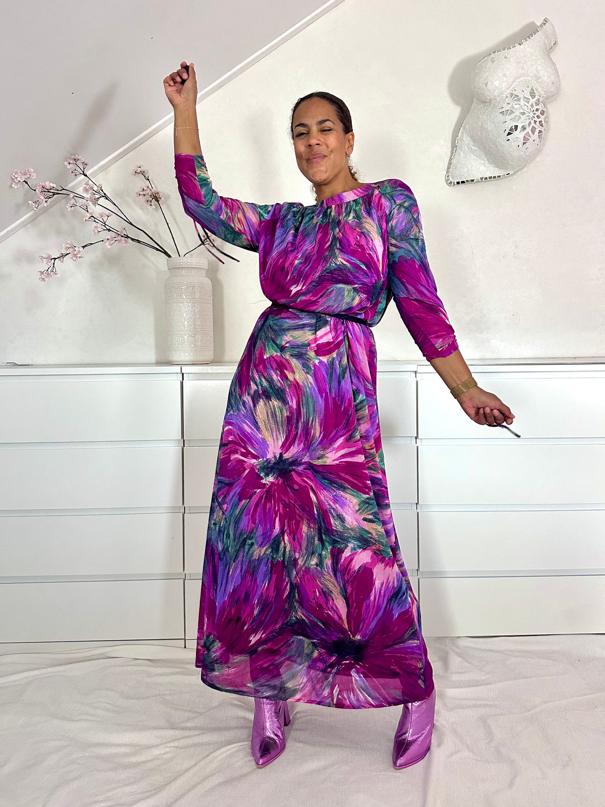 Vintage maxi-jurk uit de 70’s - M/L/XL