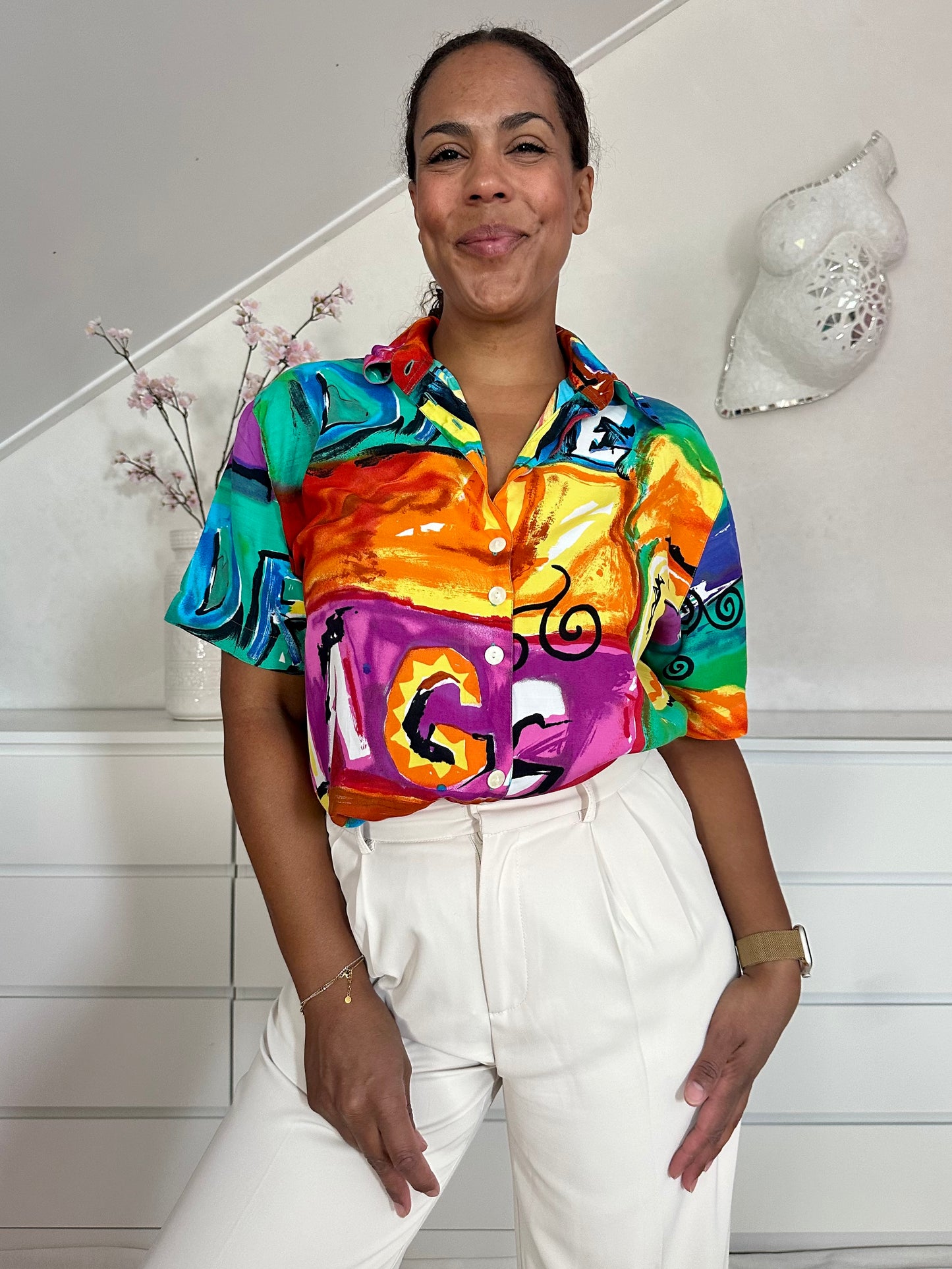 Vintage 90’s viscose blouse - L