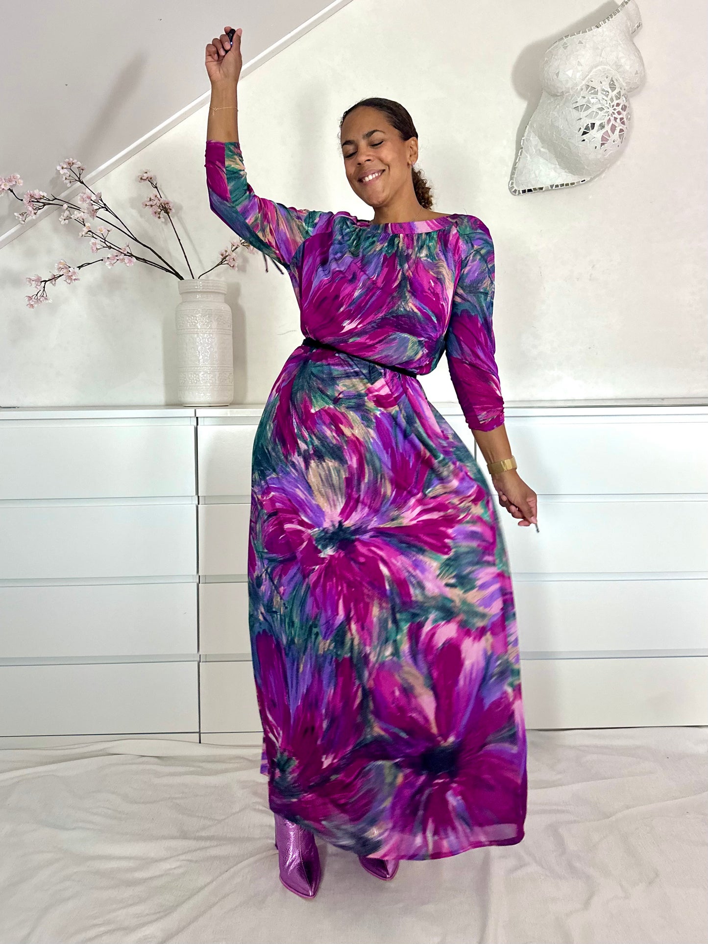 Vintage maxi-jurk uit de 70’s - M/L/XL