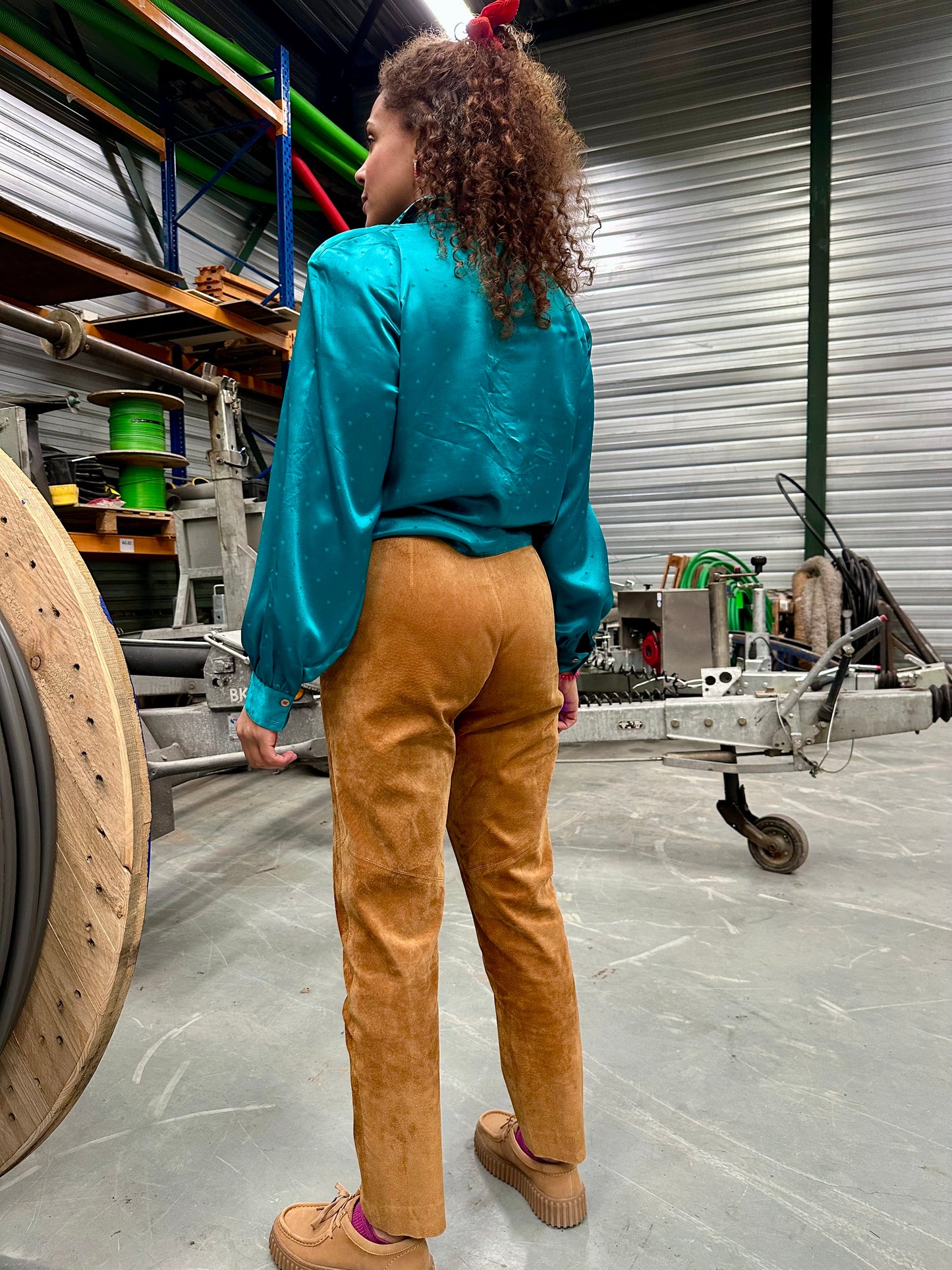 Vintage Camel suède broek - M