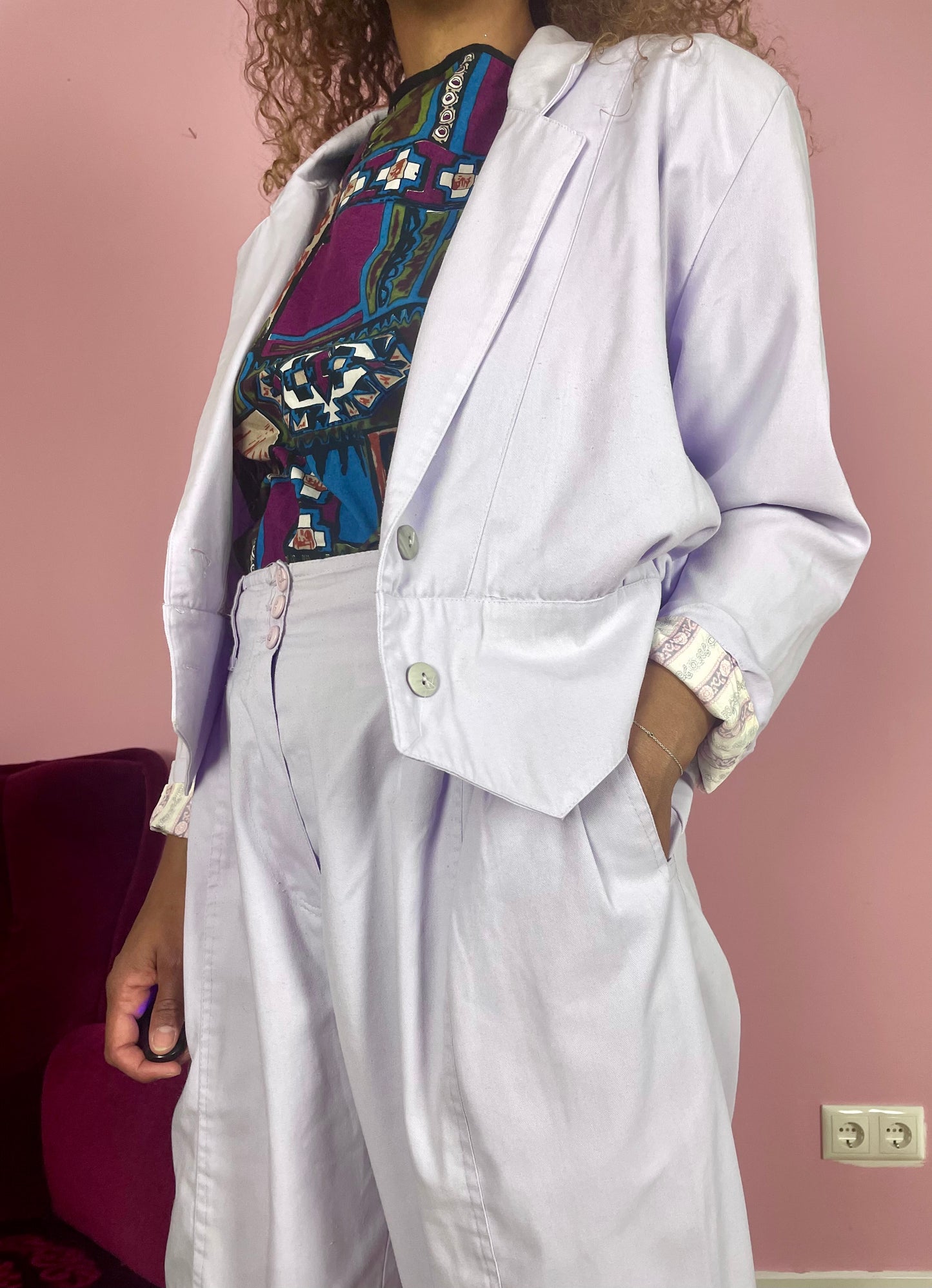 Vintage lila co-ord suit