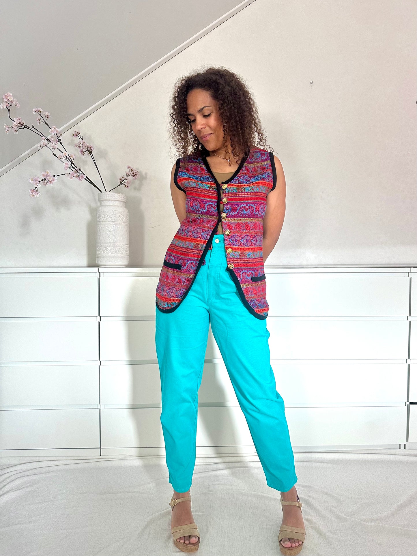 Vintage gebreide waistcoat - XL