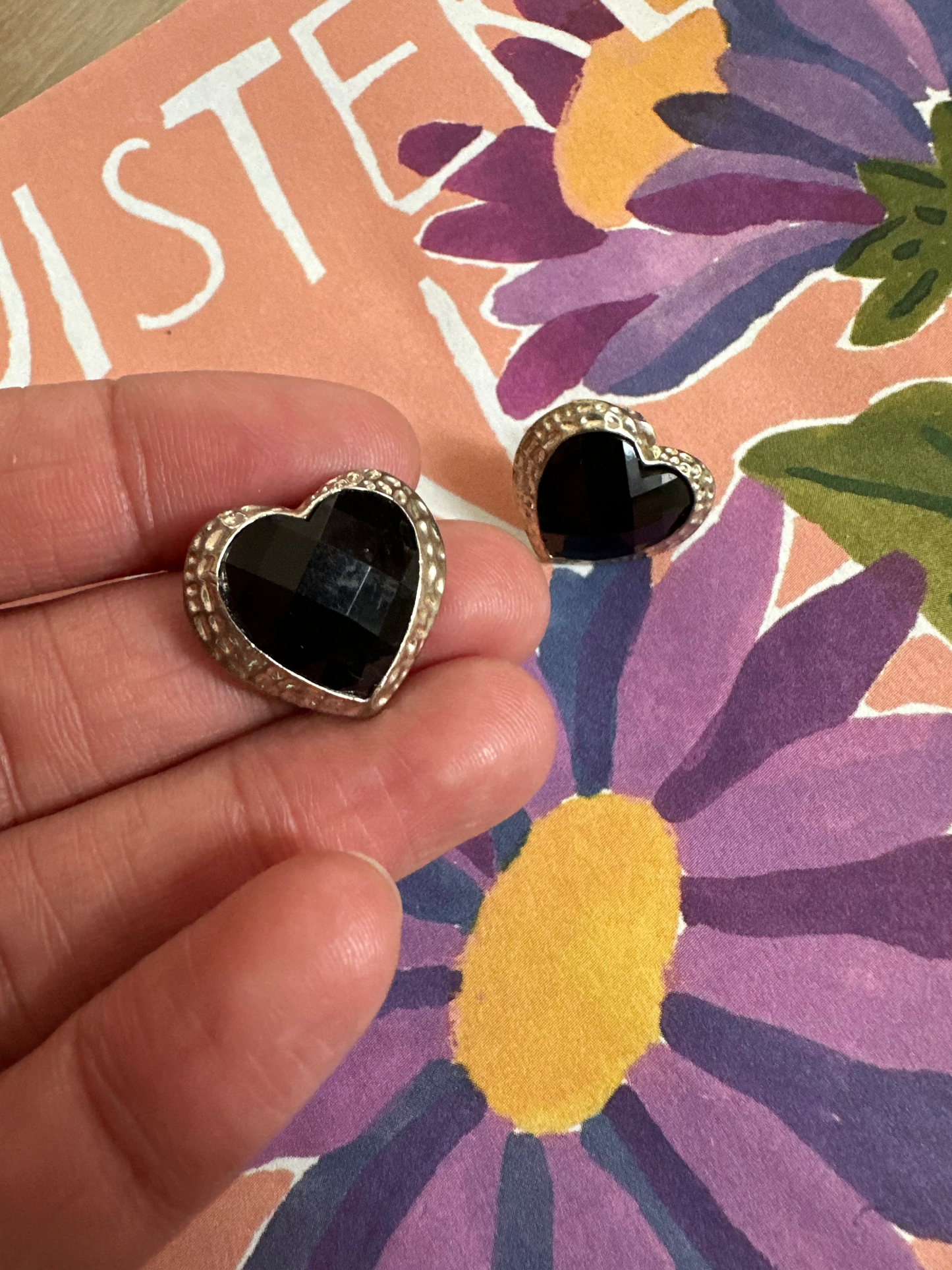 Vintage hartjes oorbellen