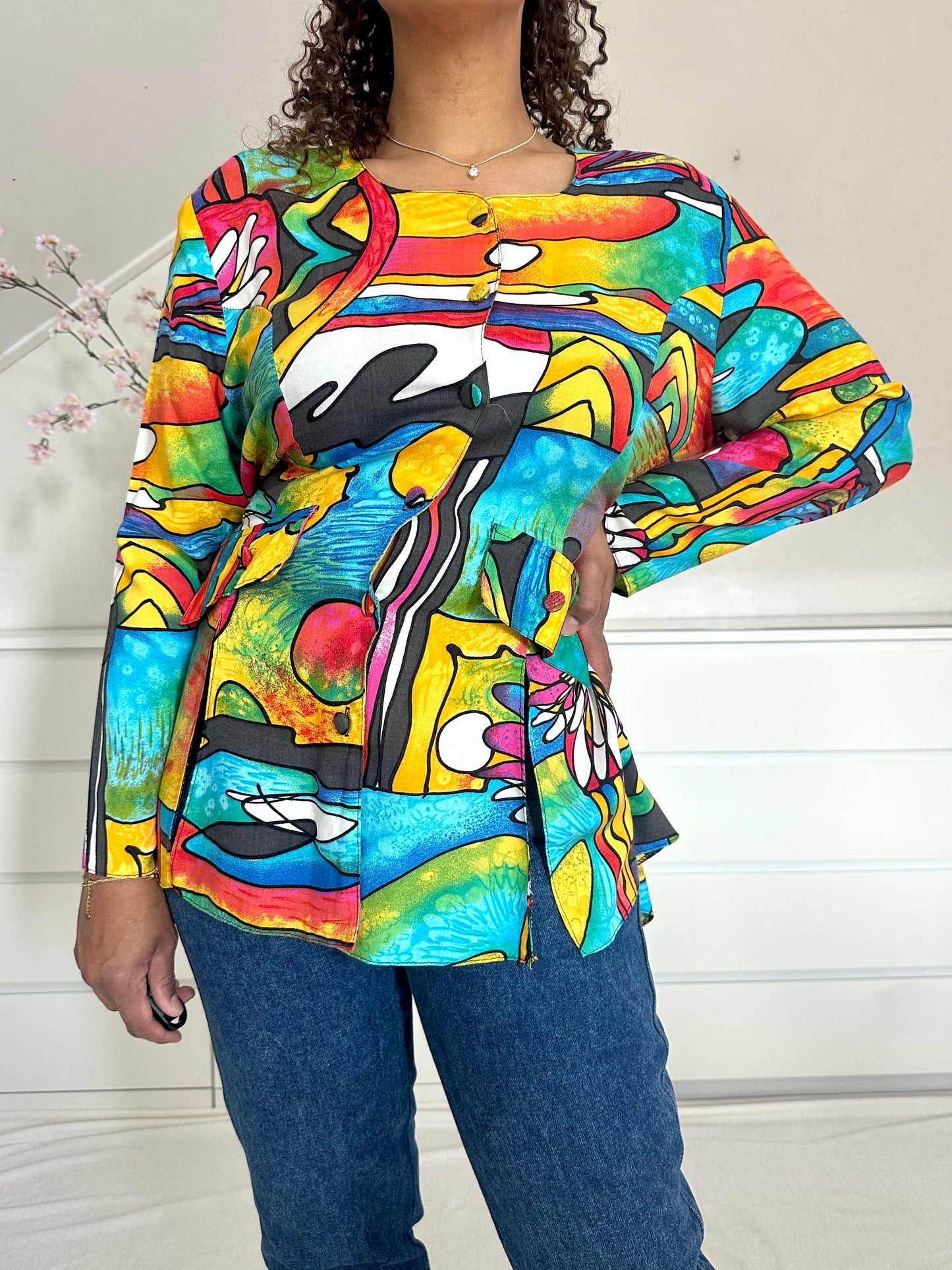 Vintage crazy print tuniek - M/L