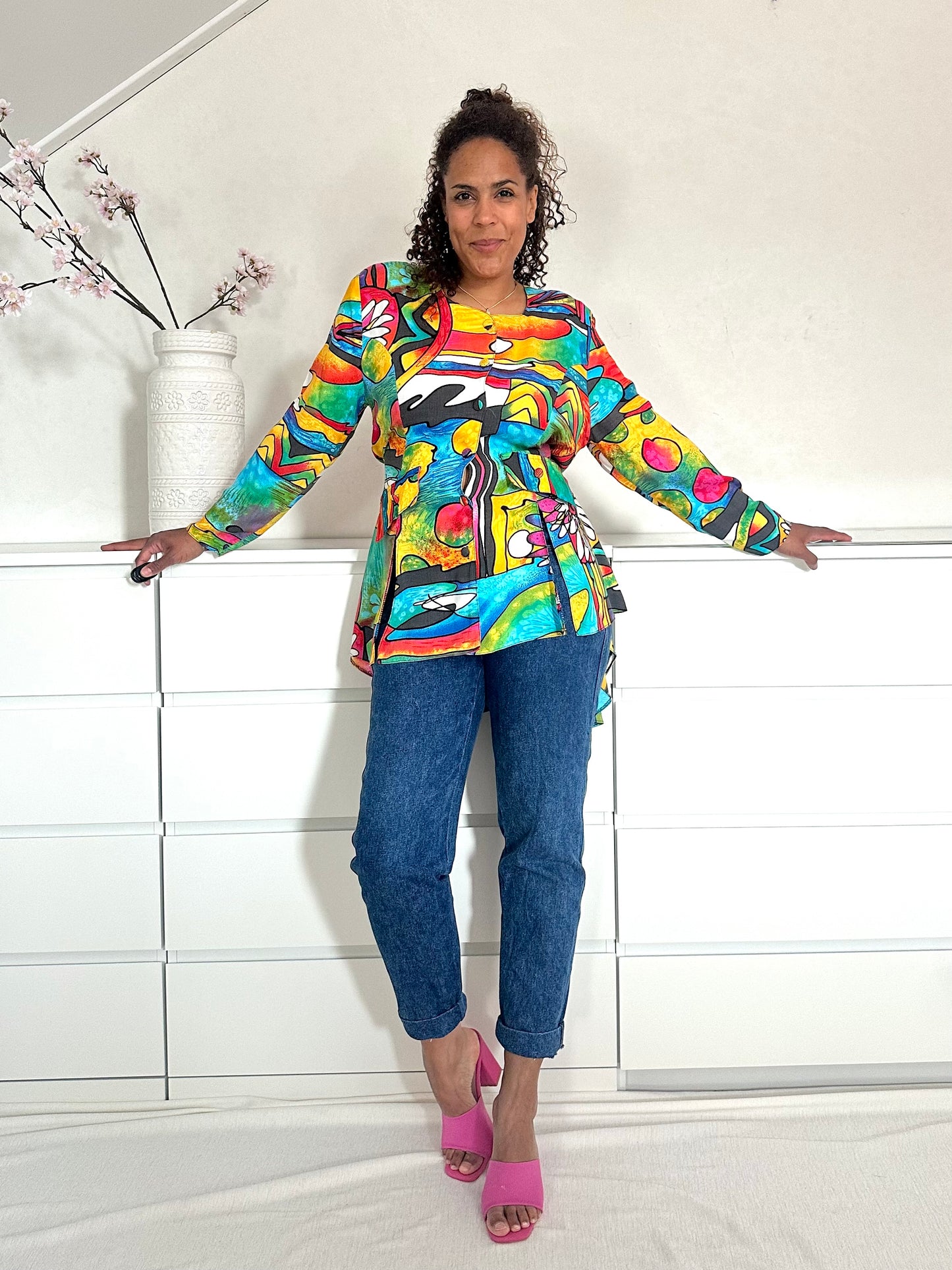 Vintage crazy print tuniek - M/L