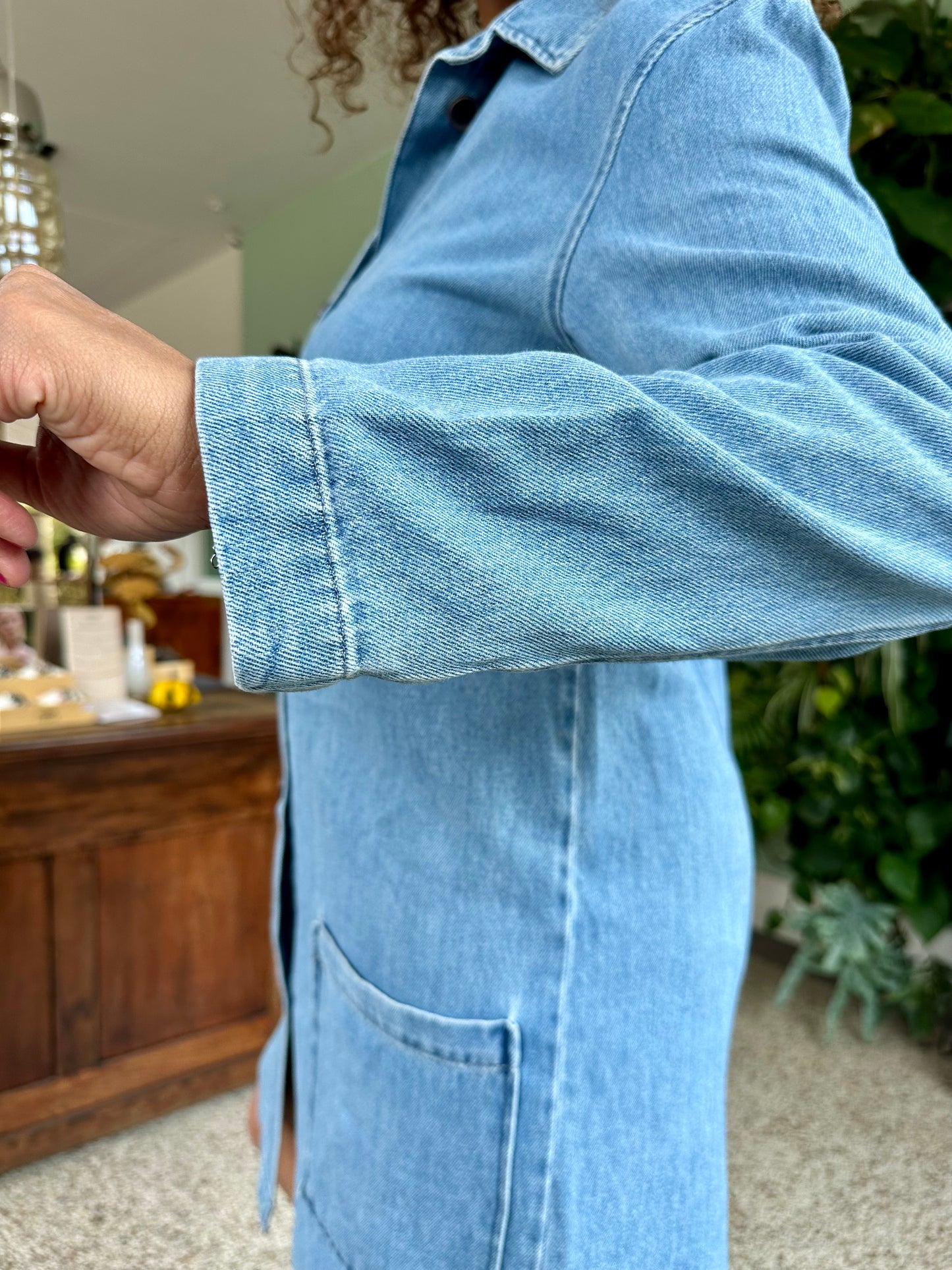 Vintage denim mini jurk -  M/L