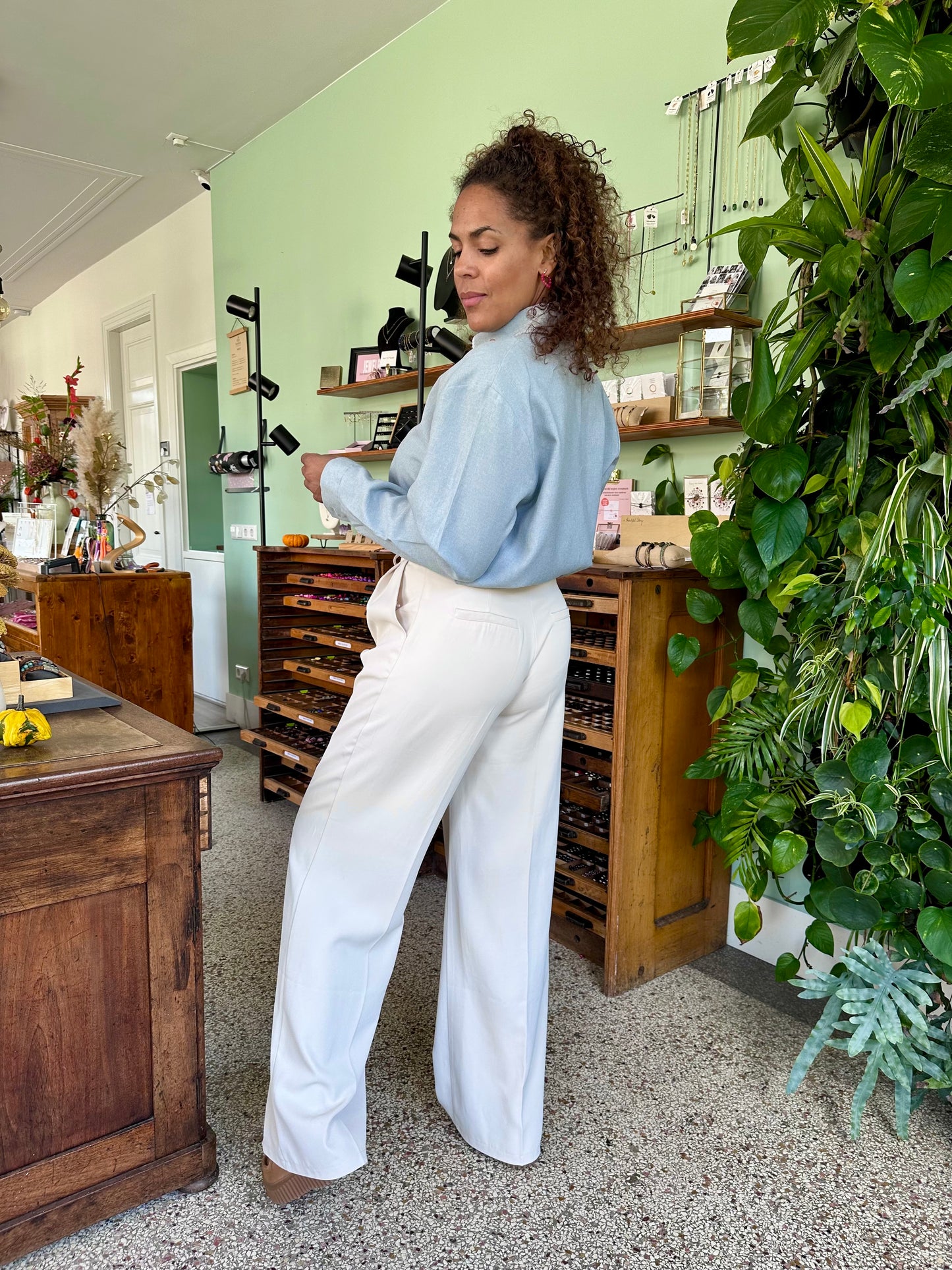 Vintage paddenstoelen blouse