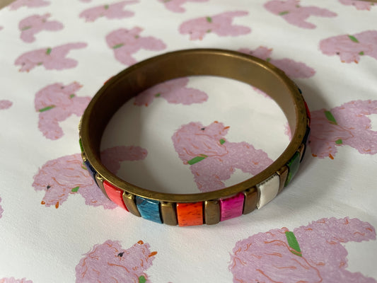 Vintage multicolor messing bangle