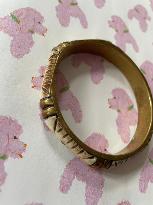 Vintage messing bone bangle