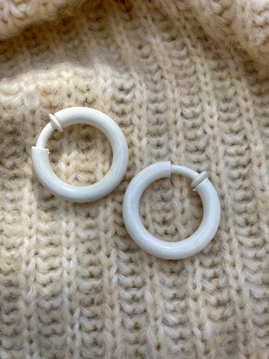 Vintage witte hoops