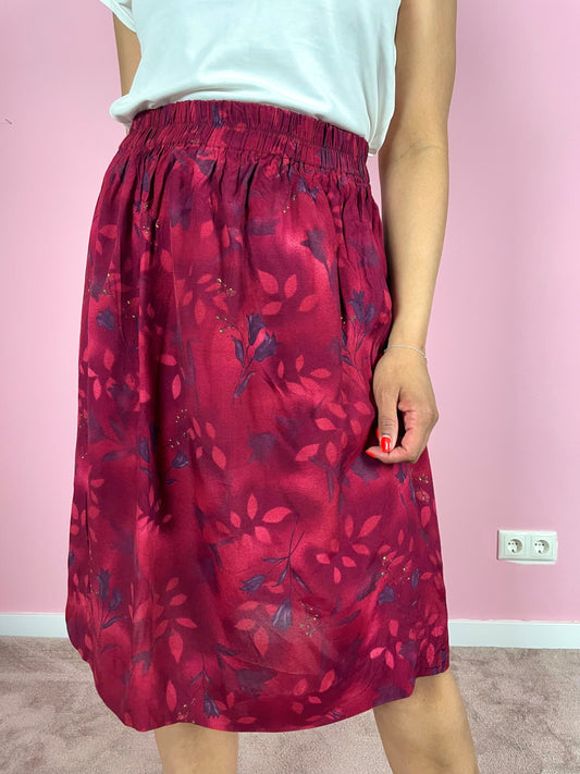 Vintage viscose midi skirt