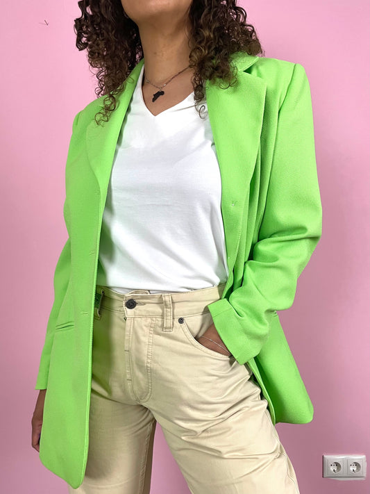 Vintage lime groene blazer