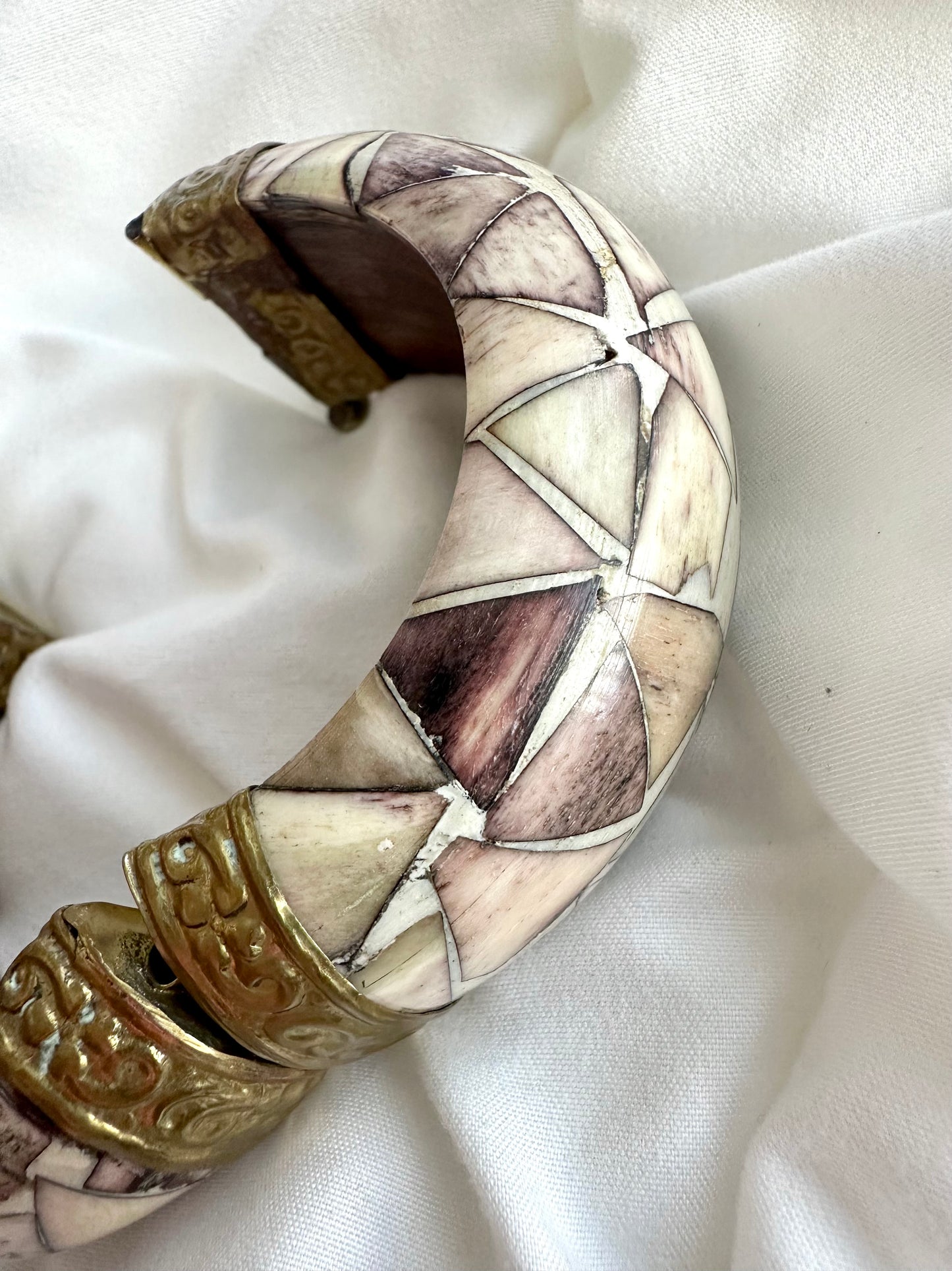 Vintage statement bone armband