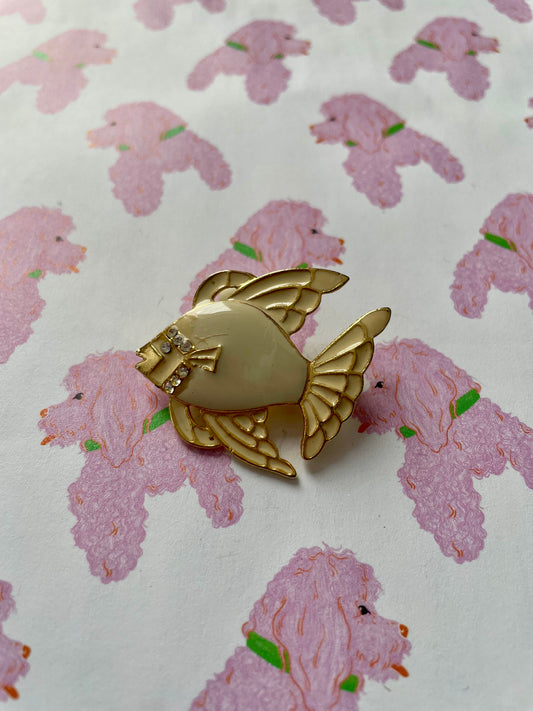Vergulde vissen broche