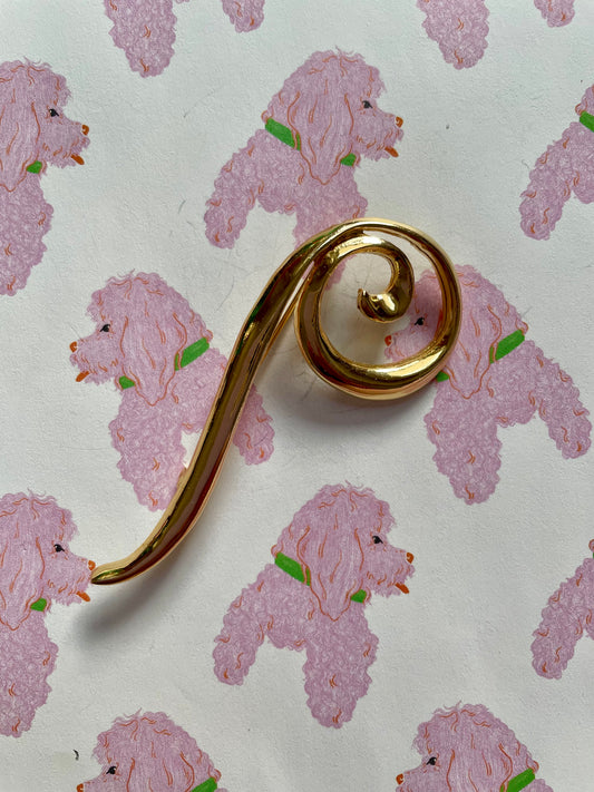 Sierlijke krul broche