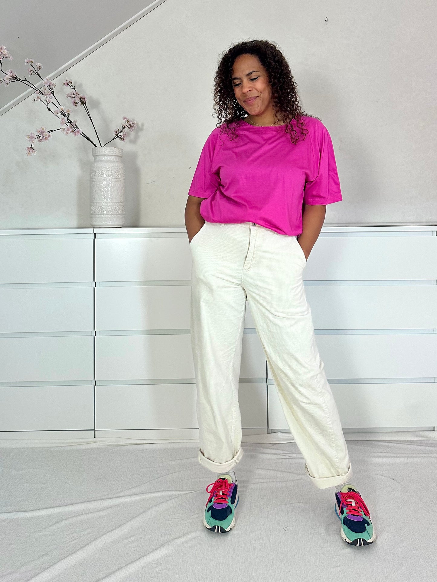 Vintage fuchsia T-shirt - L/XL
