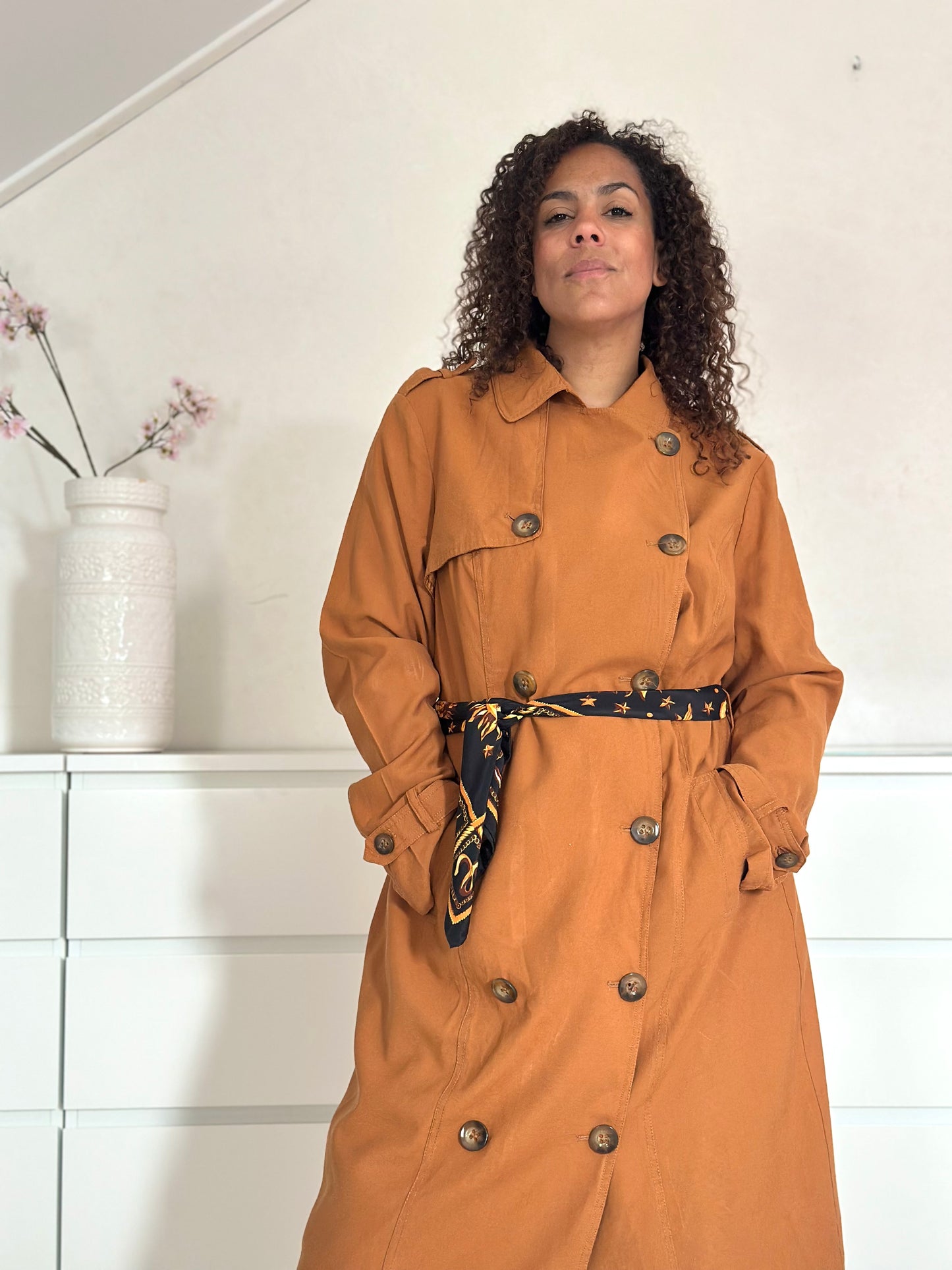 Vintage caramel trenchcoat - XL/XXL