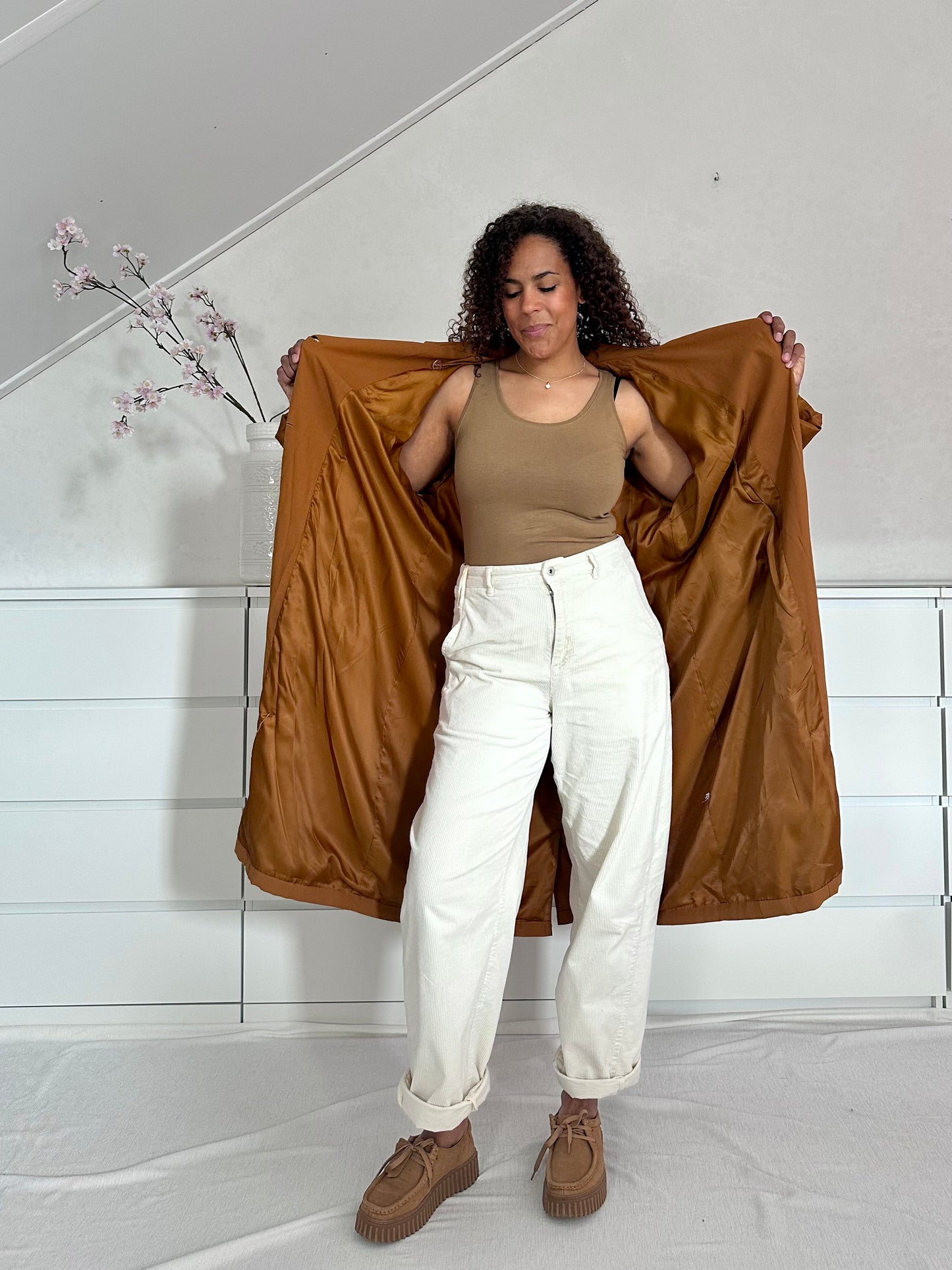 Vintage caramel trenchcoat - XL/XXL