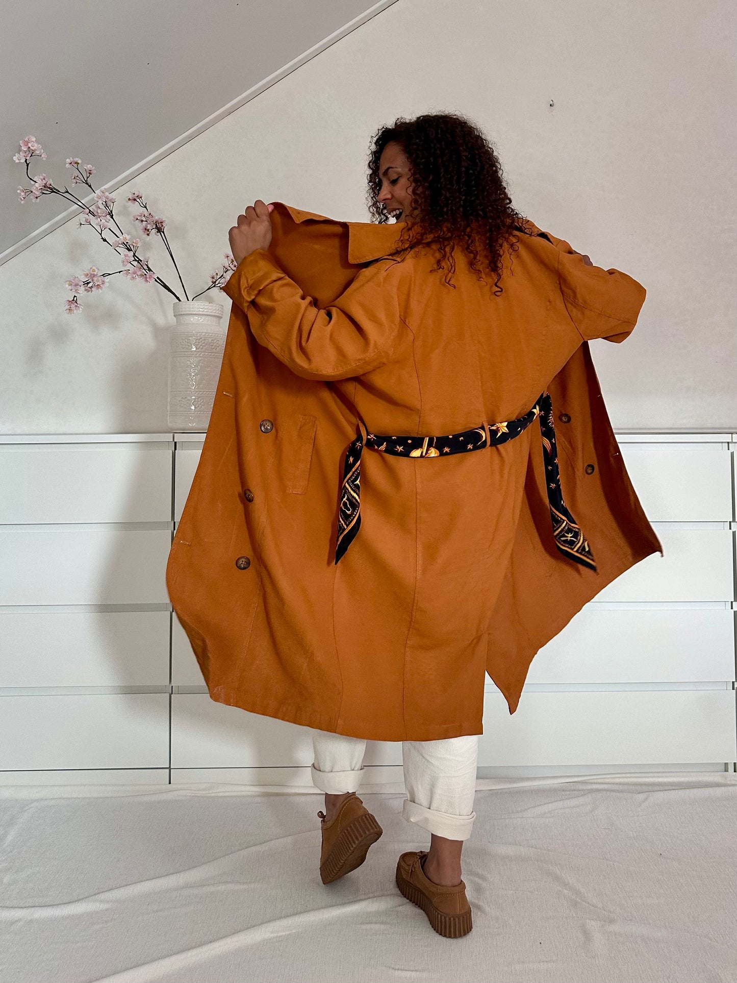 Vintage caramel trenchcoat - XL/XXL