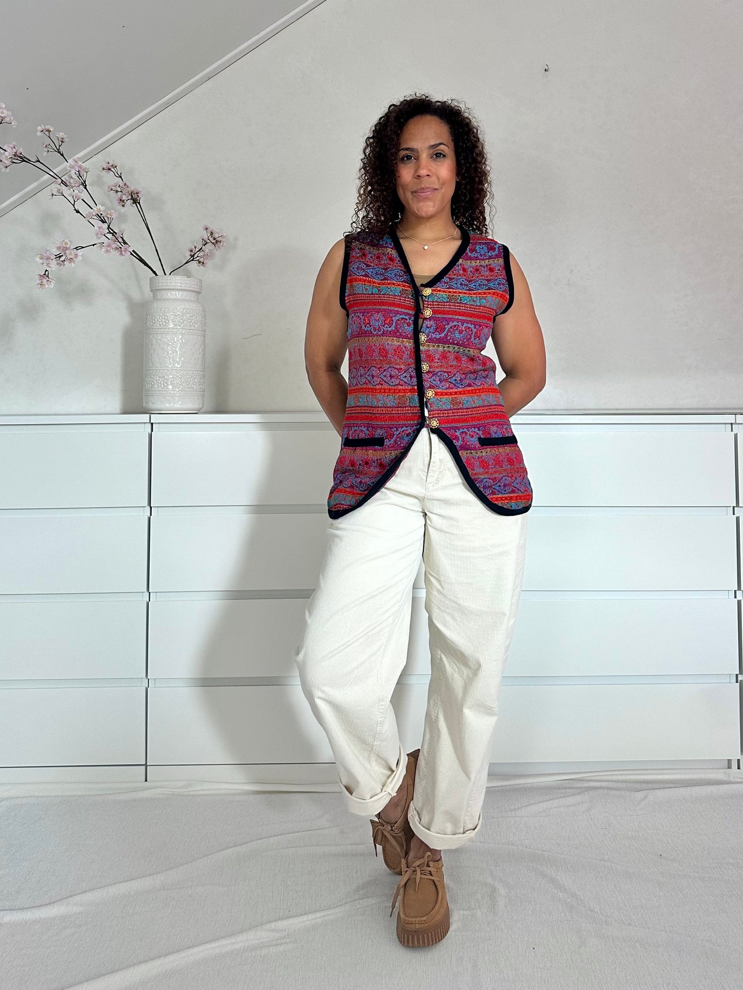 Vintage gebreide waistcoat - XL