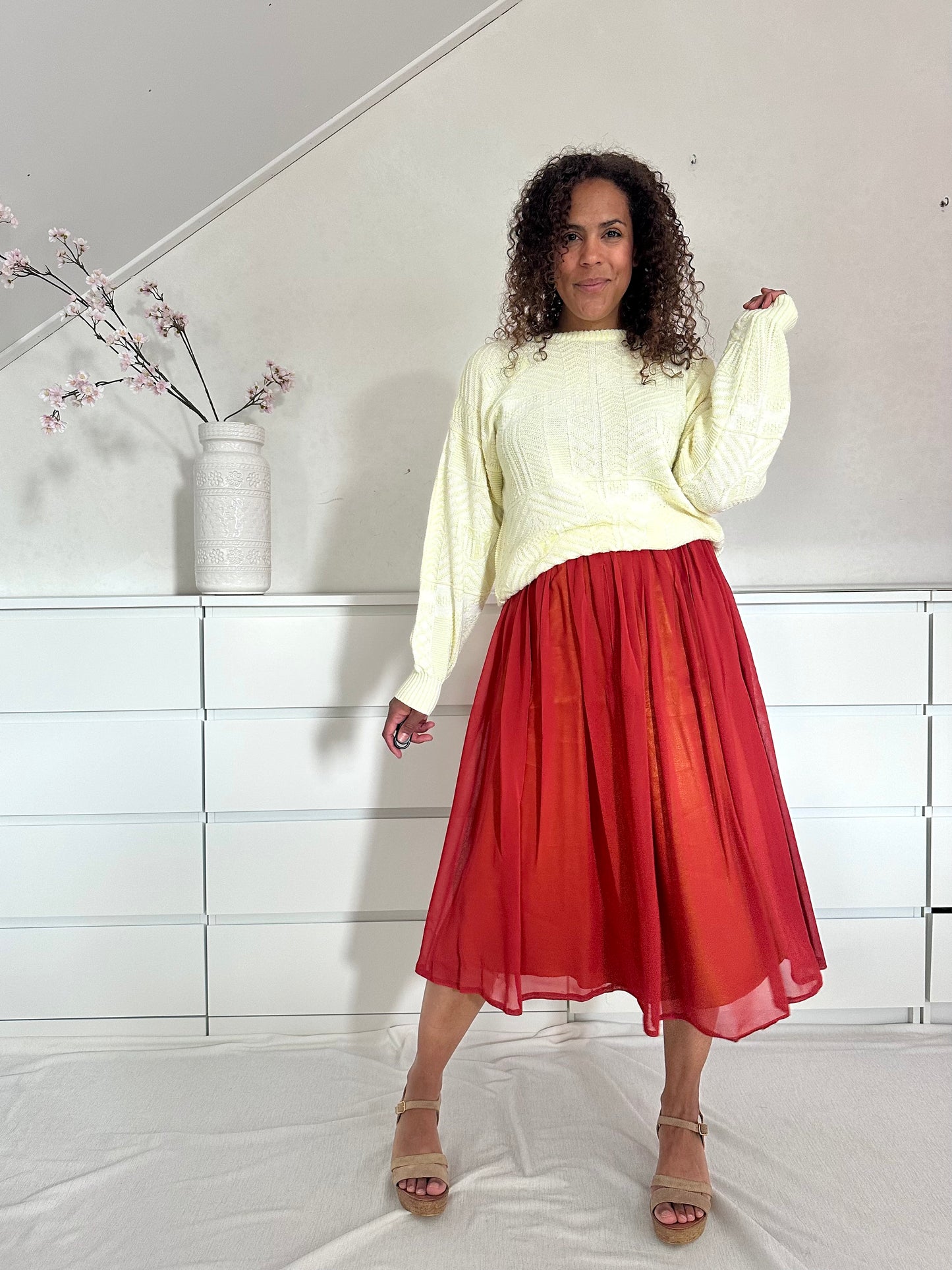 Vintage butteryellow sweater - L